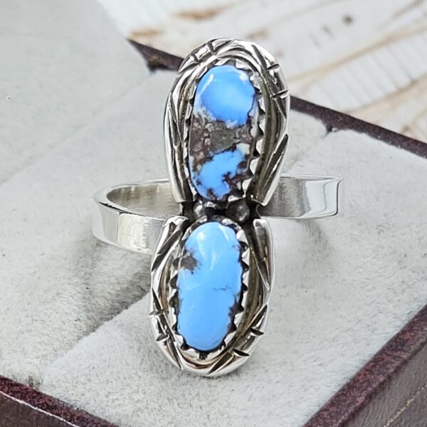 Golden Hills Turquoise Adjustable 925 Sterling Silver Ring (REXT38-128)