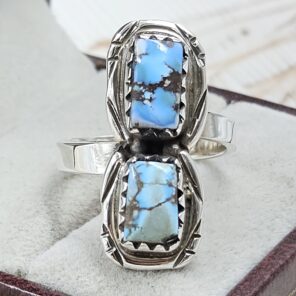 Golden Hills Turquoise Adjustable 925 Sterling Silver Ring (REXT38-109)