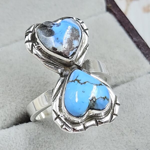 Golden Hills Turquoise Adjustable 925 Sterling Silver Ring (REXT38-119) - Image 2