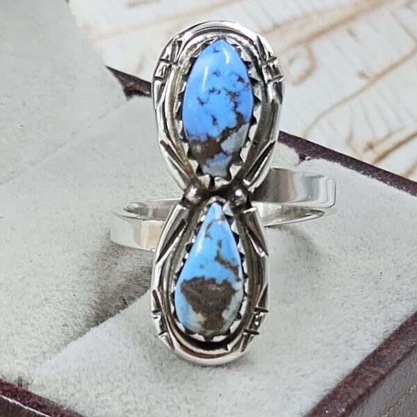 Golden Hills Turquoise Adjustable 925 Sterling Silver Ring (REXT38-121)