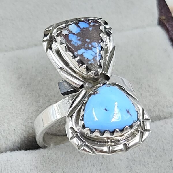 Golden Hills Turquoise Adjustable 925 Sterling Silver Ring (REXT38-108) - Image 2
