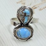 Golden Hills Turquoise Adjustable 925 Sterling Silver Ring (REXT38-116)