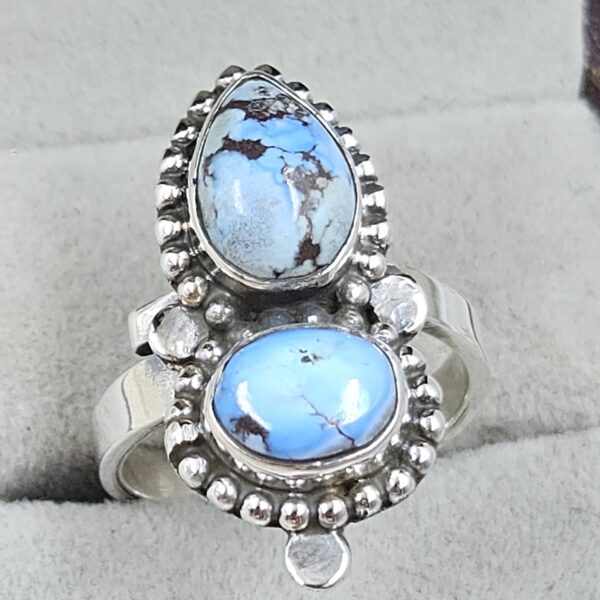 Golden Hills Turquoise Adjustable 925 Sterling Silver Ring (REXT38-129) - Image 2