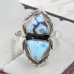 Golden Hills Turquoise Adjustable 925 Sterling Silver Ring (REXT38-123)