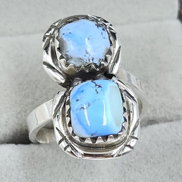 Golden Hills Turquoise Adjustable 925 Sterling Silver Ring (REXT38-114) - Image 2