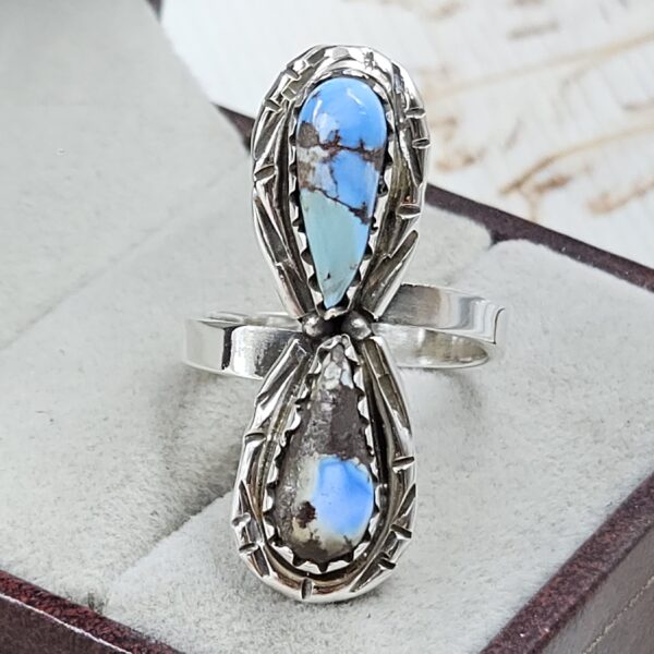 Golden Hills Turquoise Adjustable 925 Sterling Silver Ring (REXT38-115)