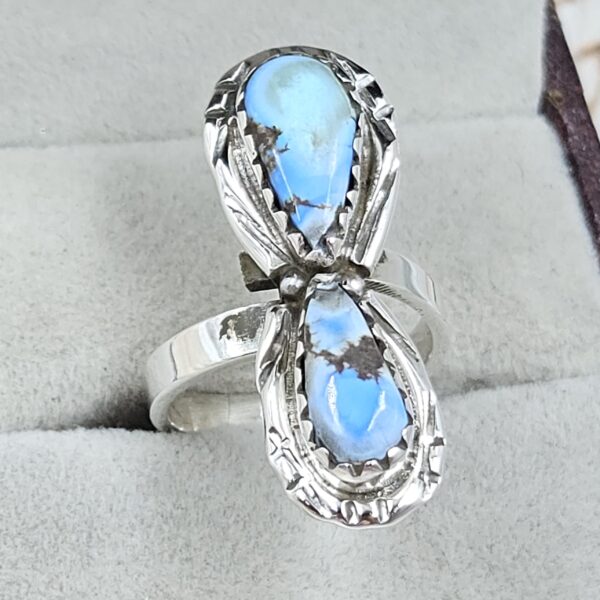 Golden Hills Turquoise Adjustable 925 Sterling Silver Ring (REXT38-122)