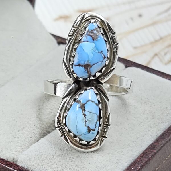 Golden Hills Turquoise Adjustable 925 Sterling Silver Ring (REXT38-110) - Image 2