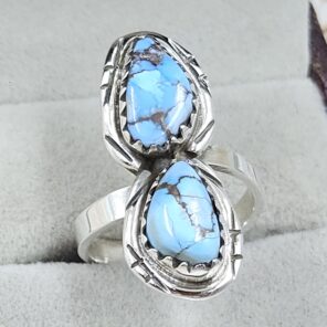Golden Hills Turquoise Adjustable 925 Sterling Silver Ring (REXT38-110)