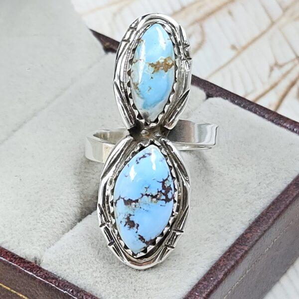 Golden Hills Turquoise Adjustable 925 Sterling Silver Ring (REXT38-126) - Image 2