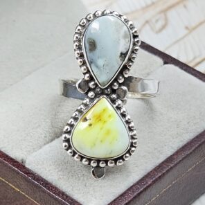 Golden Hills Turquoise Adjustable 925 Sterling Silver Ring (REXT38-136)
