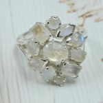 Rainbow Moonstone 925 Sterling Silver Ring (REXT6-135)