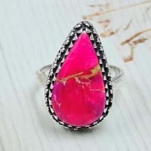 Sea Sediment Jasper Size US 7 925 Sterling Silver Ring (REXT114-71)