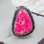 Sea Sediment Jasper Size US 7 925 Sterling Silver Ring (REXT114-76)