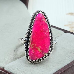 Sea Sediment Jasper Size US 7 925 Sterling Silver Ring (REXT114-80)