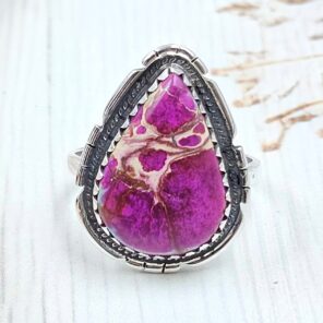 Sea Sediment Jasper Size US 10 925 Sterling Silver Ring (REXT114-95)