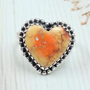Sea Sediment Jasper Size US 8 925 Sterling Silver Ring (REXT114-112)