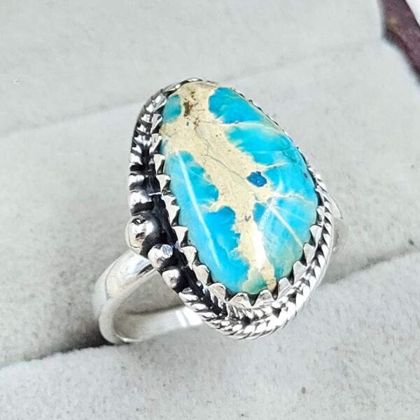 Sea Sediment Jasper Size US 7 925 Sterling Silver Ring (REXT114-15) - Image 2