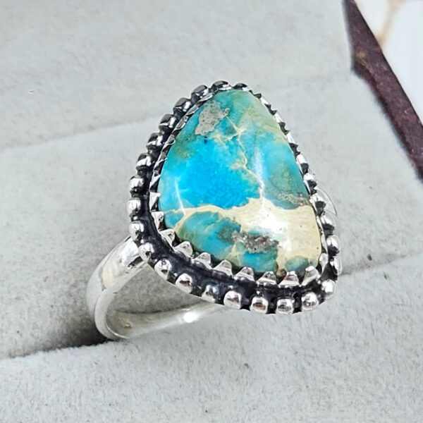 Sea Sediment Jasper Size US 9 925 Sterling Silver Ring (REXT114-20) - Image 2