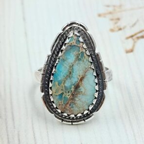 Sea Sediment Jasper Size US 6 925 Sterling Silver Ring (REXT114-23)