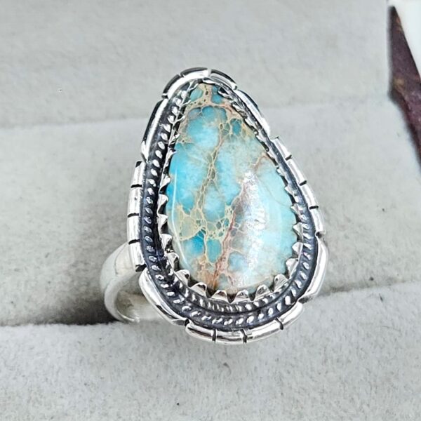 Sea Sediment Jasper Size US 6 925 Sterling Silver Ring (REXT114-23) - Image 2