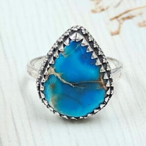 Sea Sediment Jasper Size US 8 925 Sterling Silver Ring (REXT114-24)
