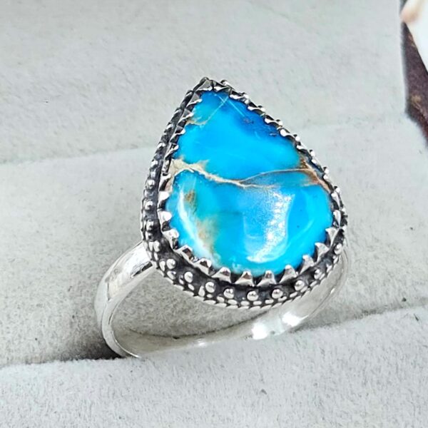Sea Sediment Jasper Size US 8 925 Sterling Silver Ring (REXT114-24) - Image 2