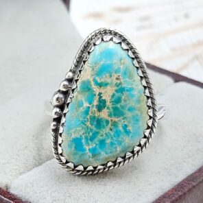 Sea Sediment Jasper Size US 9 925 Sterling Silver Ring (REXT114-27)