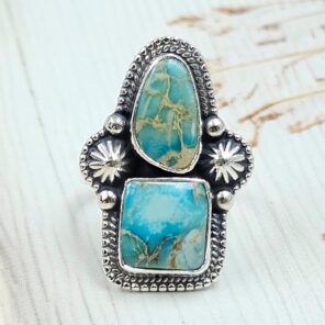 Sea Sediment Jasper Size US 7 925 Sterling Silver Ring (REXT114-33)