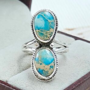 Sea Sediment Jasper Size US 7 925 Sterling Silver Ring (REXT114-34)