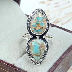 Sea Sediment Jasper Size US 9 925 Sterling Silver Ring (REXT114-36)