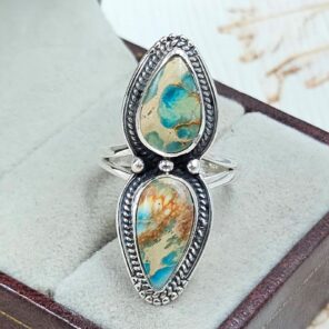 Sea Sediment Jasper Size US 7 925 Sterling Silver Ring (REXT114-39)