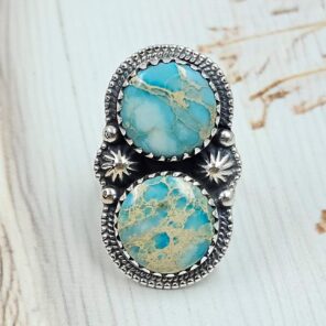 Sea Sediment Jasper Size US 6 925 Sterling Silver Ring (REXT114-41)