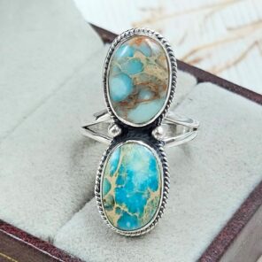 Sea Sediment Jasper Size US 10 925 Sterling Silver Ring (REXT114-46)