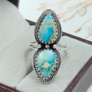Sea Sediment Jasper Size US 9 925 Sterling Silver Ring (REXT114-54)