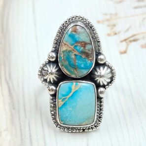 Sea Sediment Jasper Size US 8 925 Sterling Silver Ring (REXT114-61)