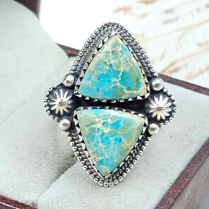 Sea Sediment Jasper Size US 10 925 Sterling Silver Ring (REXT114-63)