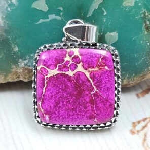 Sea Sediment Jasper 1" 925 Sterling Silver Pendant (RS55-153)