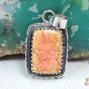 Sea Sediment Jasper 1" 925 Sterling Silver Pendant (RS55-155)