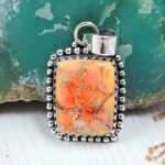 Sea Sediment Jasper 1" 925 Sterling Silver Pendant (RS55-156)