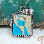 Sea Sediment Jasper 1" 925 Sterling Silver Pendant (RS55-173)
