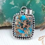 Sea Sediment Jasper 1" 925 Sterling Silver Pendant (RS55-174)