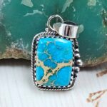 Sea Sediment Jasper 1" 925 Sterling Silver Pendant (RS55-179)