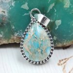 Sea Sediment Jasper 1" 925 Sterling Silver Pendant (RS55-183)