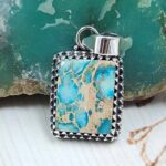 Sea Sediment Jasper 1" 925 Sterling Silver Pendant (RS55-184)