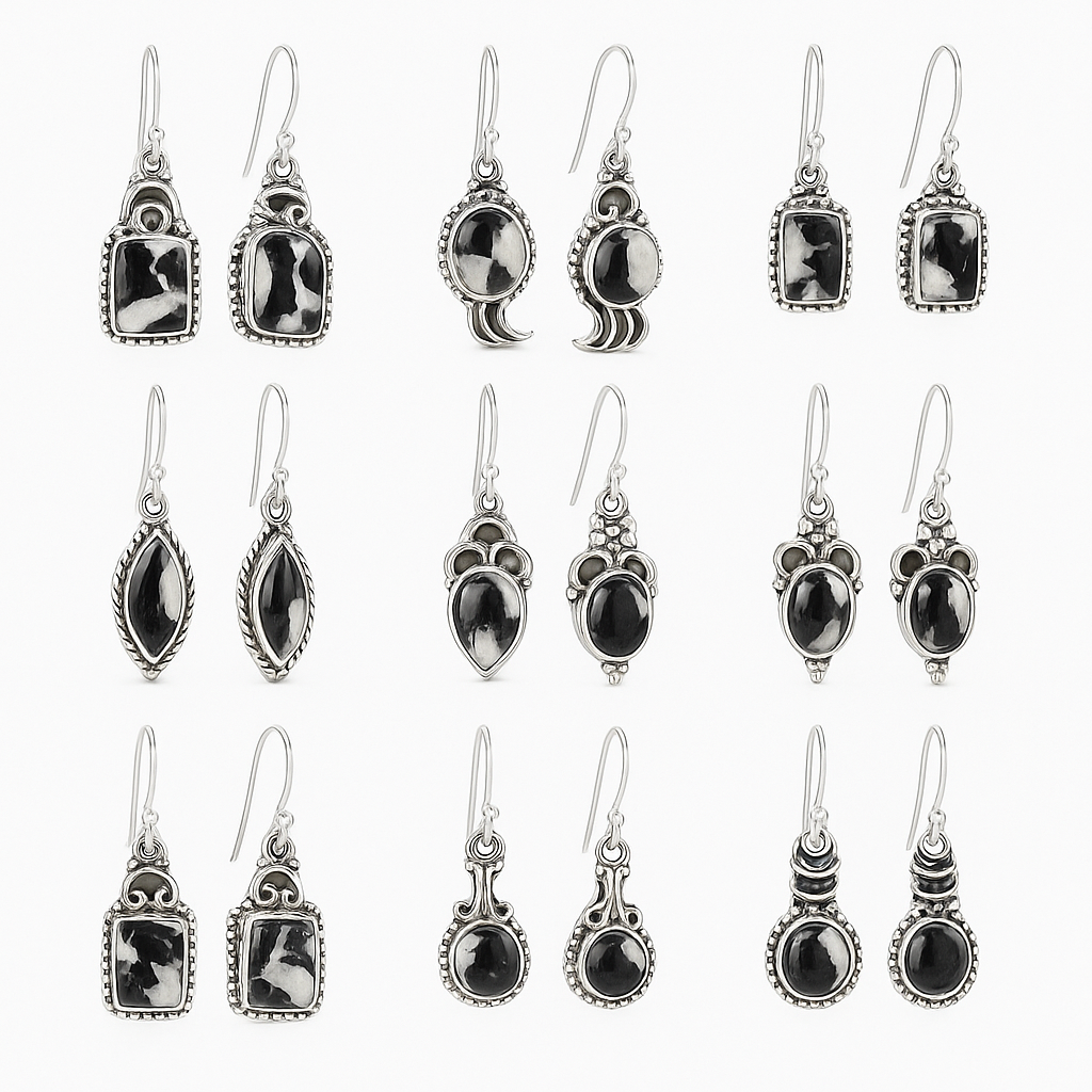White Buffalo Turquoise Wholesale Earring