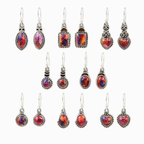 Pink Dahlia Turquoise Wholesale Earring
