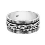Meditation Fidget Spinner Ring 925 Sterling Silver Jewelry (REXT101-10)