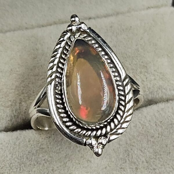 Ethiopian Opal Size US 9 925 Sterling Silver Ring (RS105-724) - Image 2