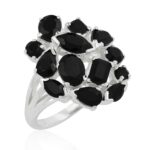 Black Onyx 925 Sterling Silver Ring (REXT6-80)